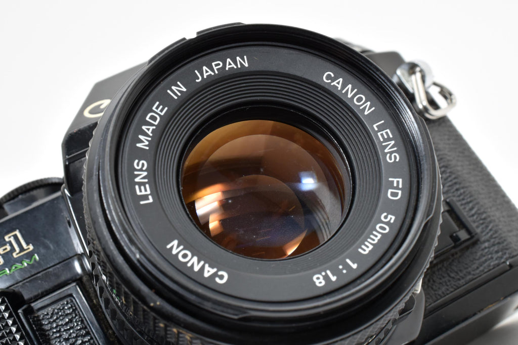 ★美品★ キヤノン Canon AE-1 PROGRAM NEW FD 50MM F1.8 シャッター鳴きなし ブラック 一眼レフ ★ #6606