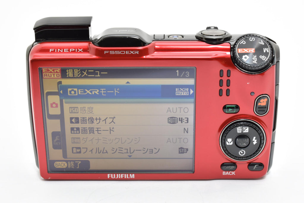 ★美品★ フジフイルム FUJIFILM FINEPIX F550EXR RED デジタルカメラ 【1600万画素】 ★ #8508