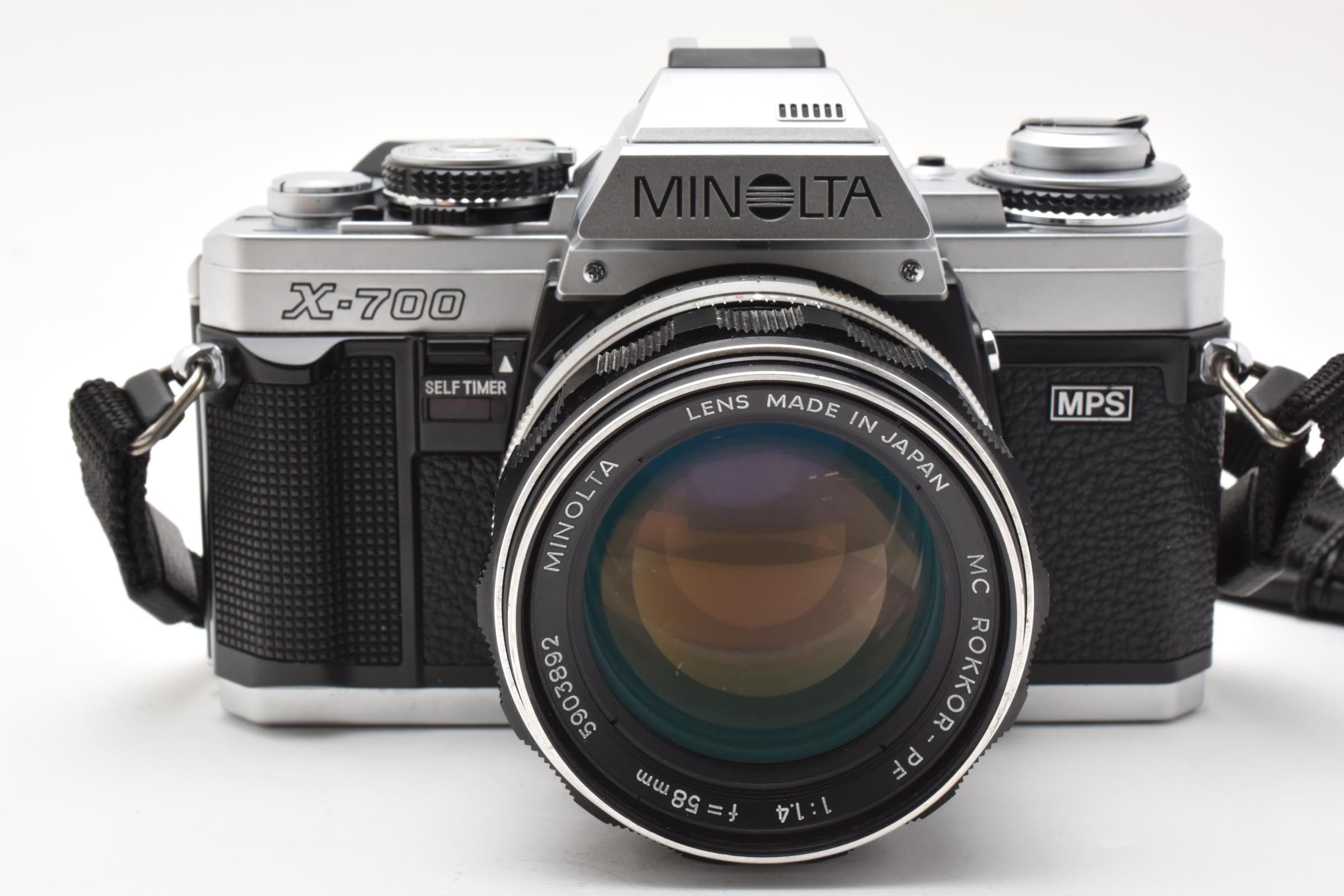 ★美品★ ミノルタ MINOLTA X-700 シルバー MPS MC ROKKOR-PF 58MM F1.4 一眼レフ フィルムカメラ ★ #8258