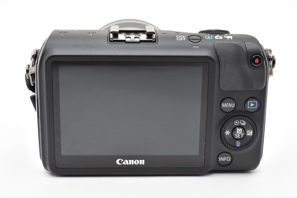 ★美品★ キヤノン CANON EOS M ブラック 18-55MM 90EXストロボ付き ミラーレス一眼 ★ #8322