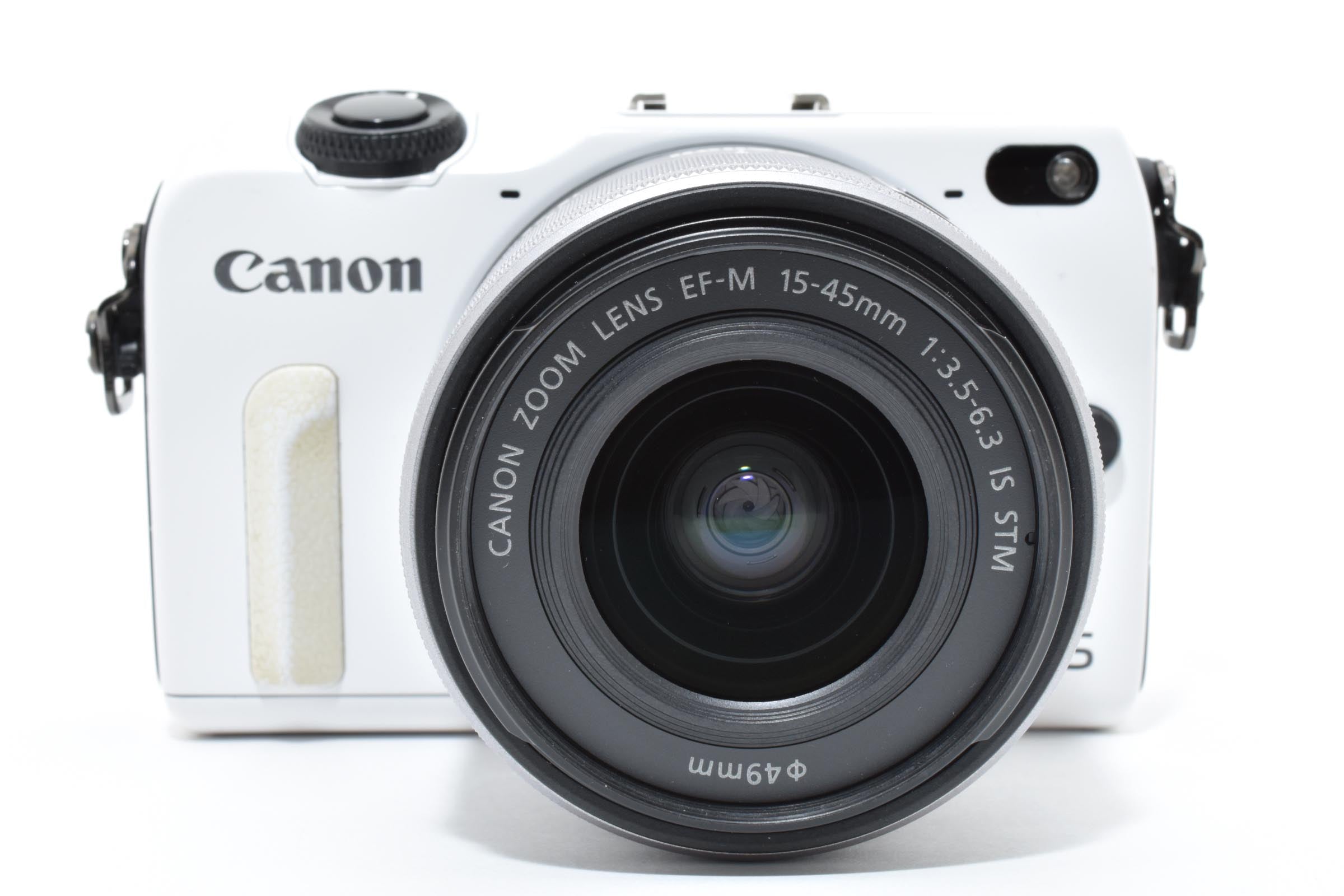 ★美品★ キヤノン Canon EOS M2 ボディ ホワイト EF-M 15-45mm F3.5-6.3 IS STM ★ L24#7060