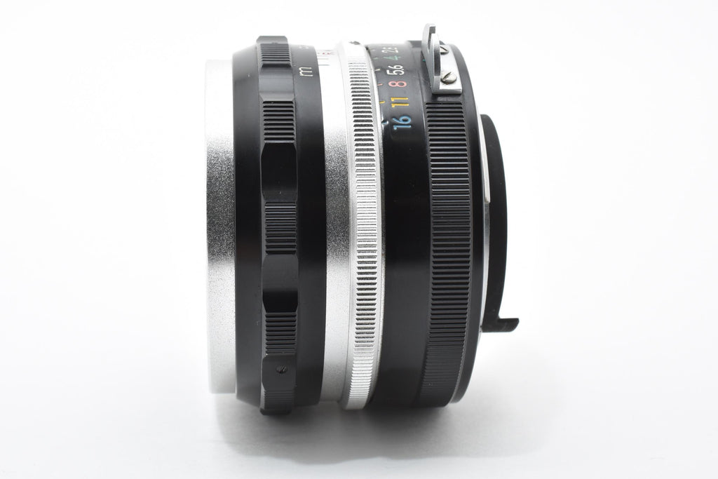 ★極上品★ ニコン NIKON NIKKOR-S AUTO 5cm F2 非AI チックマーク PAT.PEND 9枚絞り R刻印 5cm表記フード・Nikkorキャップ ★ L55#7460