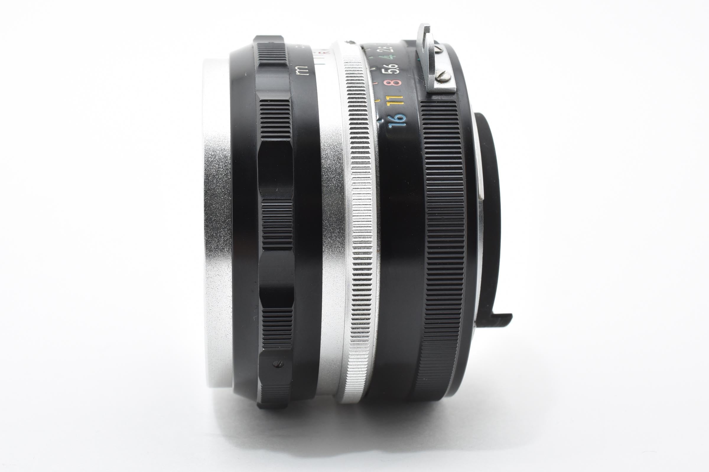 ★極上品★ ニコン NIKON NIKKOR-S AUTO 5cm F2 非AI チックマーク PAT.PEND 9枚絞り R刻印 5cm表記フード・Nikkorキャップ ★ L55#7460