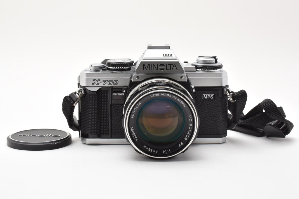 ★美品★ ミノルタ MINOLTA X-700 シルバー MPS MC ROKKOR-PF 58MM F1.4 一眼レフ フィルムカメラ ★ #8258