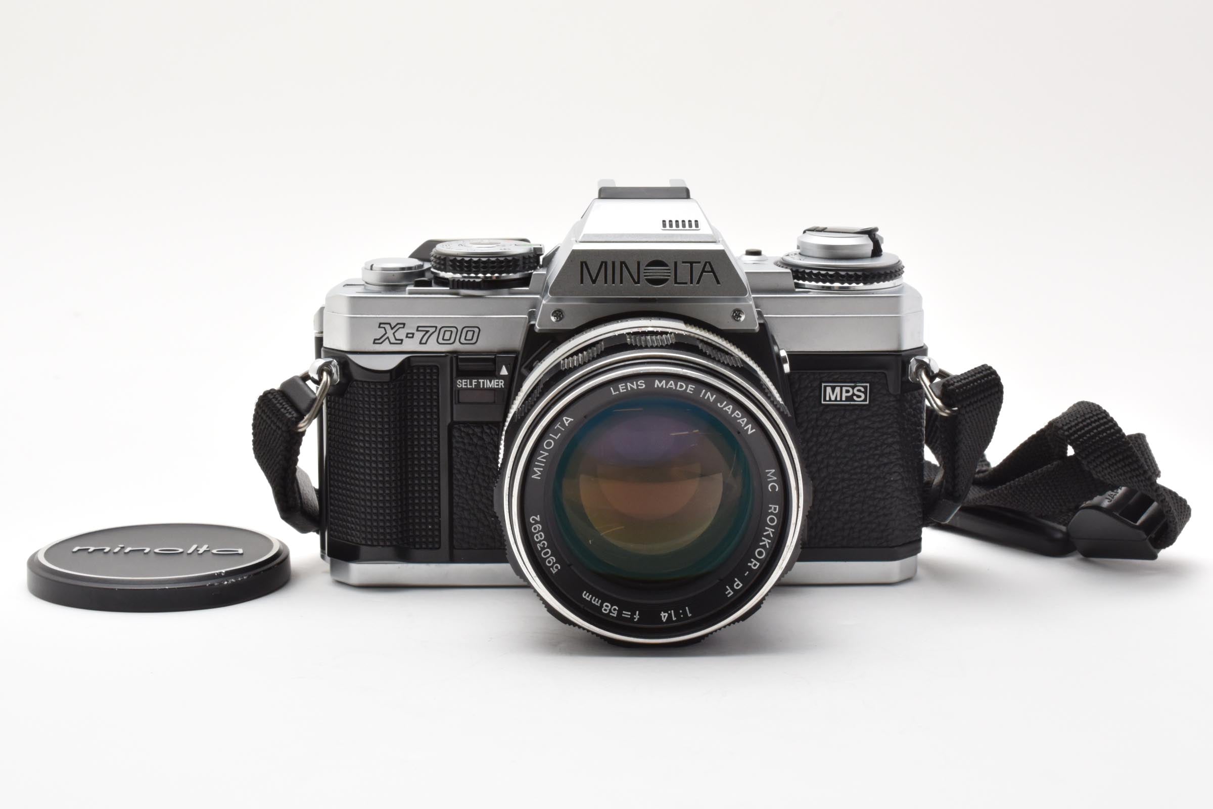 ★美品★ ミノルタ MINOLTA X-700 シルバー MPS MC ROKKOR-PF 58MM F1.4 一眼レフ フィルムカメラ ★ #8258