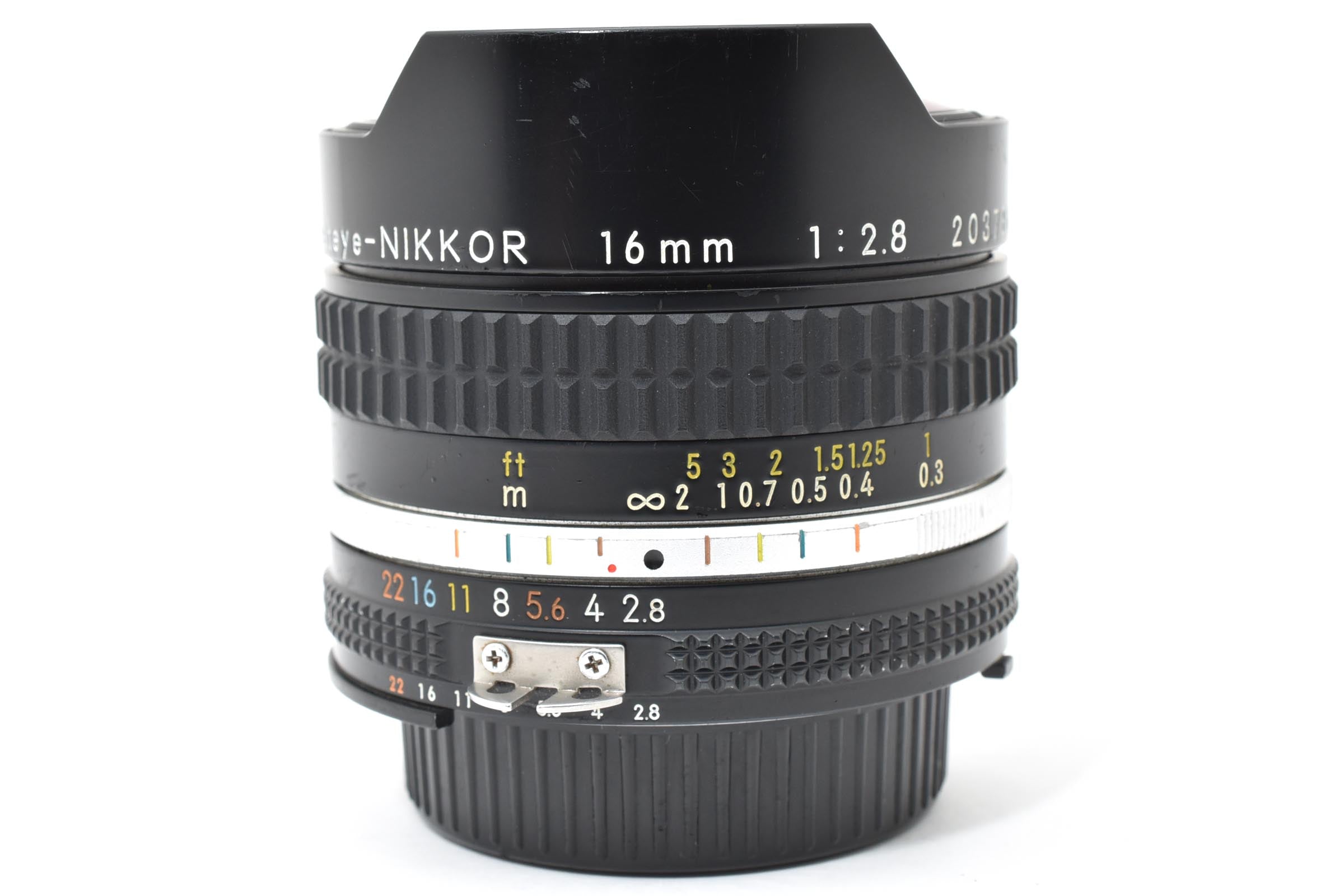 ★美品★ ニコン NIKON AI-S NIKKOR 16MM F2.8 FISH EYE ブラック 単焦点 魚眼レンズ ★ L23#7859