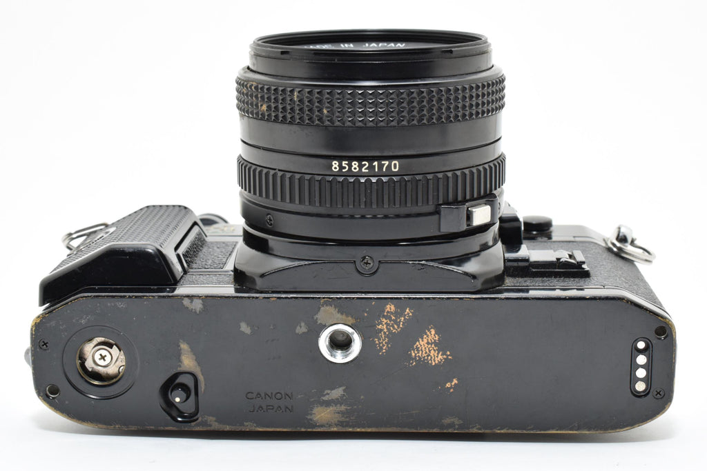 ★美品★ キヤノン Canon AE-1 PROGRAM NEW FD 50MM F1.8 シャッター鳴きなし ブラック 一眼レフ ★ #6606