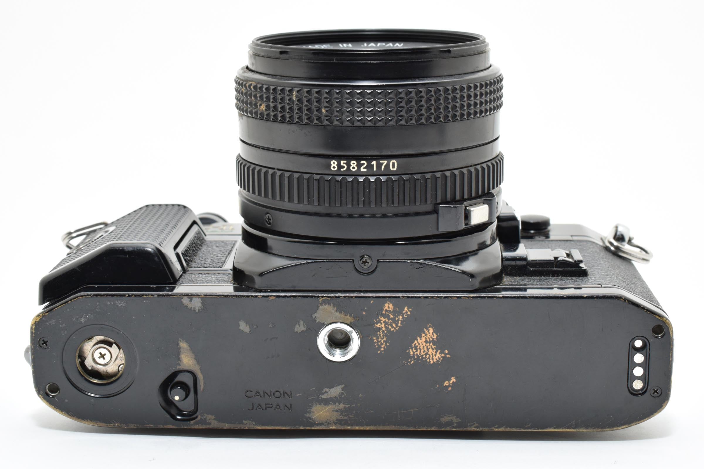 ★美品★ キヤノン Canon AE-1 PROGRAM NEW FD 50MM F1.8 シャッター鳴きなし ブラック 一眼レフ ★ #6606