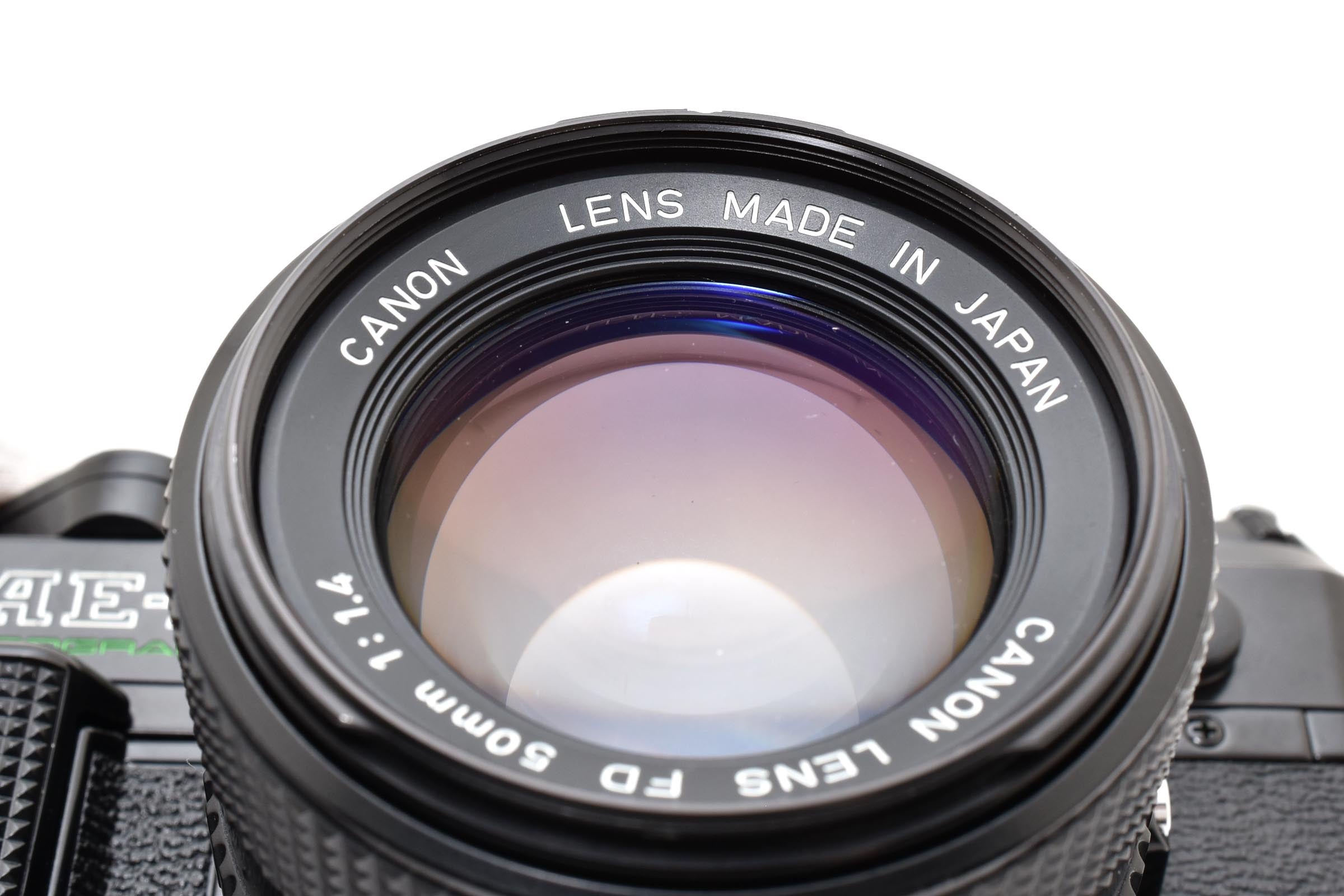 ★良品シャッター鳴きなし★ CANON AE-1 PROGRAM ボディ ブラック NewFD 50mm f1.4 フィルム一眼レフカメラ ★ #8365