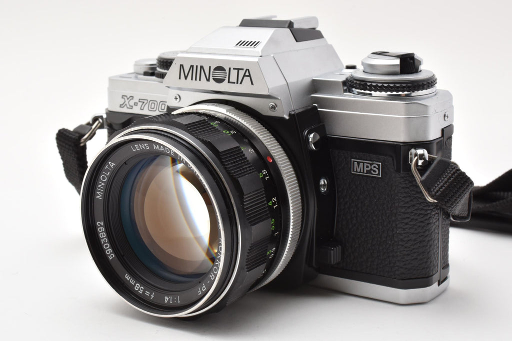 ★美品★ ミノルタ MINOLTA X-700 シルバー MPS MC ROKKOR-PF 58MM F1.4 一眼レフ フィルムカメラ ★ #8258