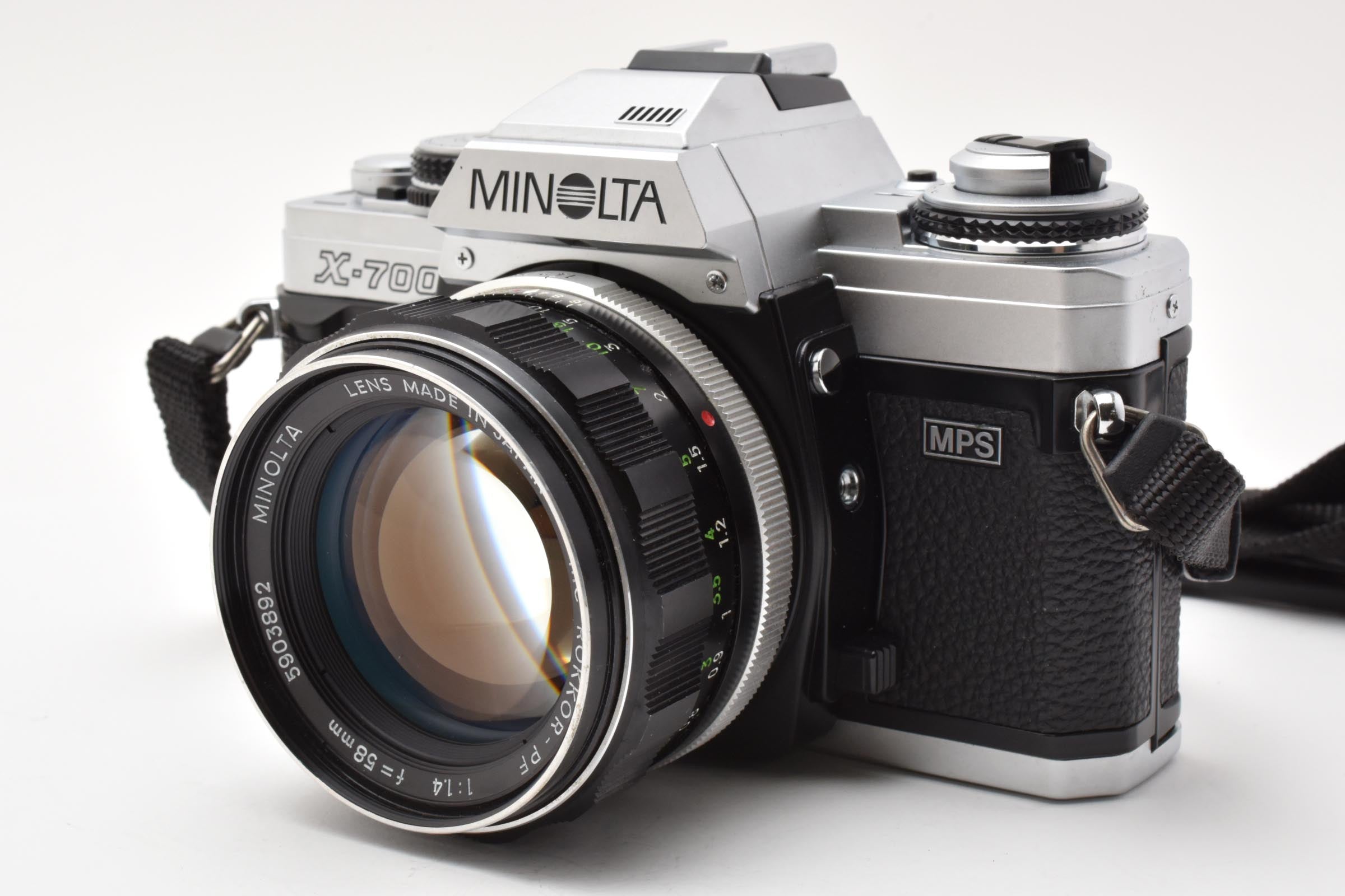★美品★ ミノルタ MINOLTA X-700 シルバー MPS MC ROKKOR-PF 58MM F1.4 一眼レフ フィルムカメラ ★ #8258