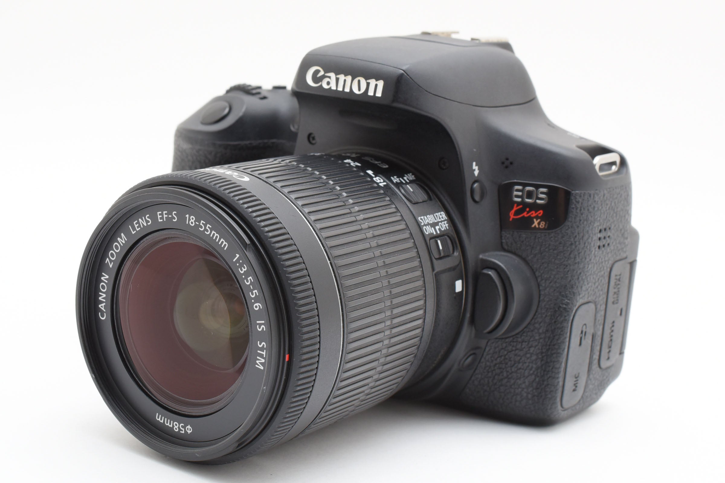 ★良品★ キヤノン Canon EOS KISS X8I EF-S18-55 IS STM レンズキット デジタル一眼レフ ブラック ★ L37#7605
