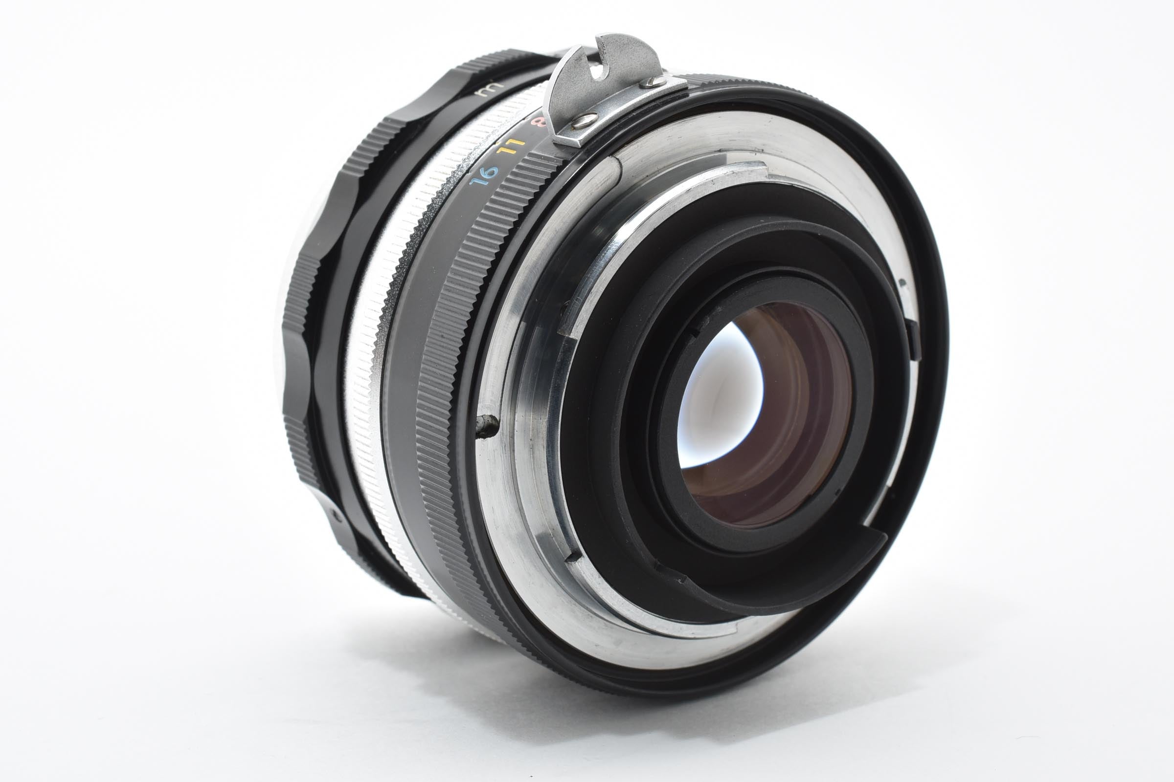 ★極上品★ ニコン NIKON NIKKOR-S AUTO 5cm F2 非AI チックマーク PAT.PEND 9枚絞り R刻印 5cm表記フード・Nikkorキャップ ★ L55#7460