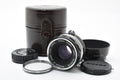 ★極上品★ ニコン NIKON NIKKOR-S AUTO 5cm F2 非AI チックマーク PAT.PEND 9枚絞り R刻印 5cm表記フード・Nikkorキャップ ★ L55#7460