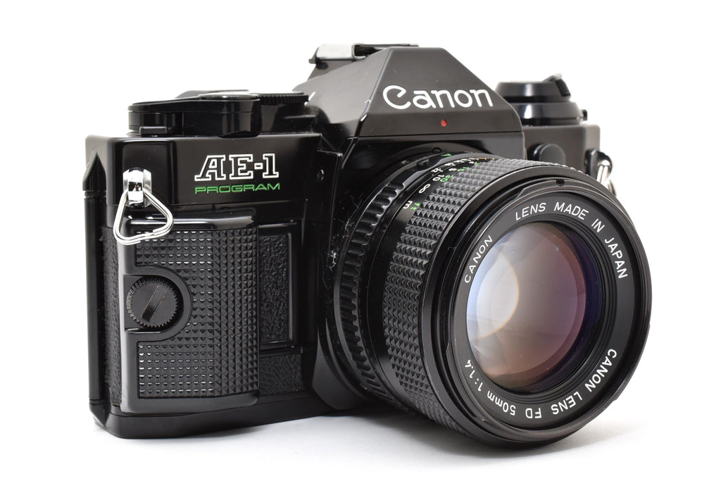 ★良品シャッター鳴きなし★ CANON AE-1 PROGRAM ボディ ブラック NewFD 50mm f1.4 フィルム一眼レフカメラ ★ #8365