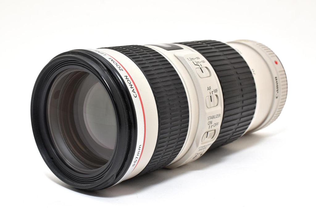 ★良品★ キヤノン Canon EF70-200MM F4L IS USM ホワイト 望遠ズームレンズ ★ L49#7915