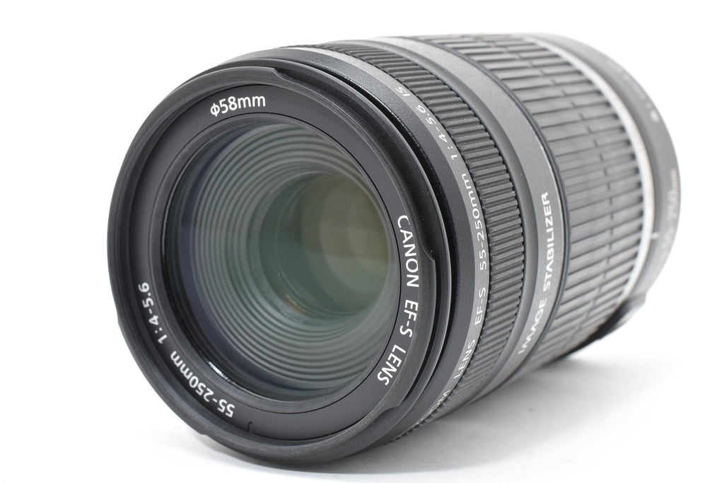 ★美品★ キヤノン Canon EF-S 55-250MM F4-5.6 IS ブラック 望遠ズームレンズ ★ L33#7934