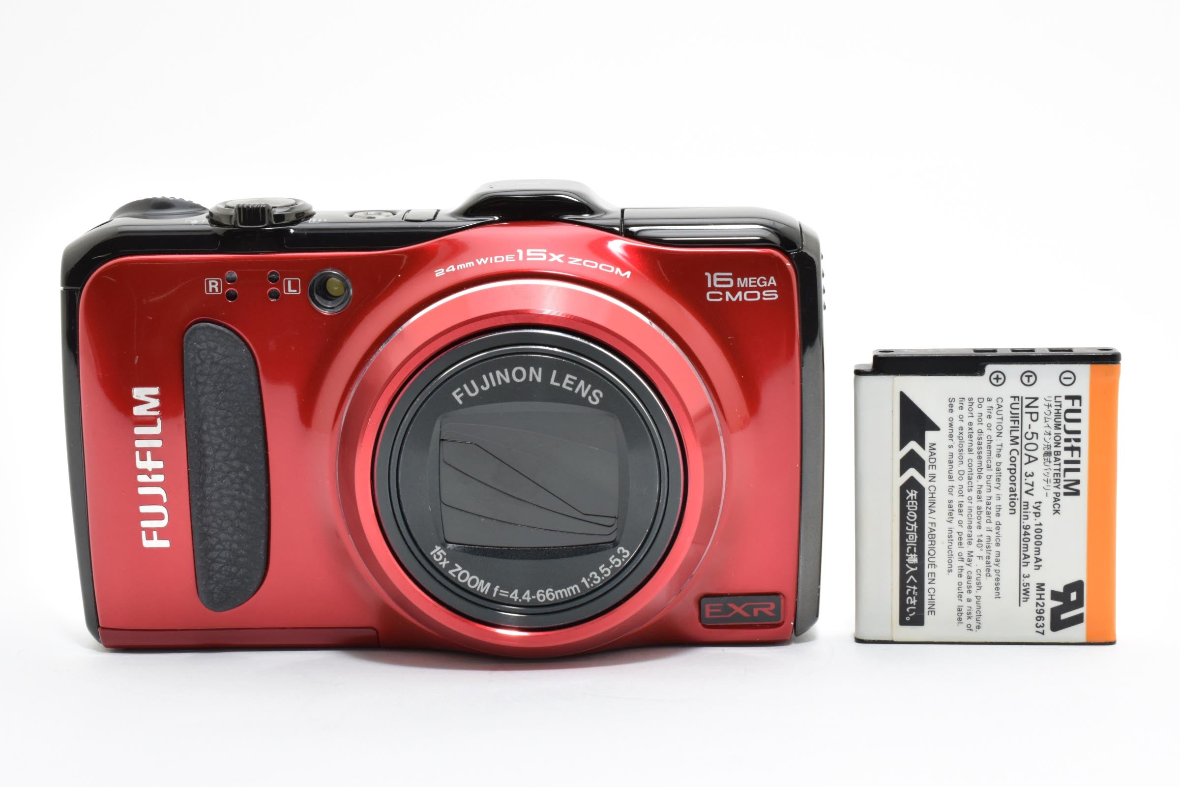 ★美品★ フジフイルム FUJIFILM FINEPIX F550EXR RED デジタルカメラ 【1600万画素】 ★ #8508